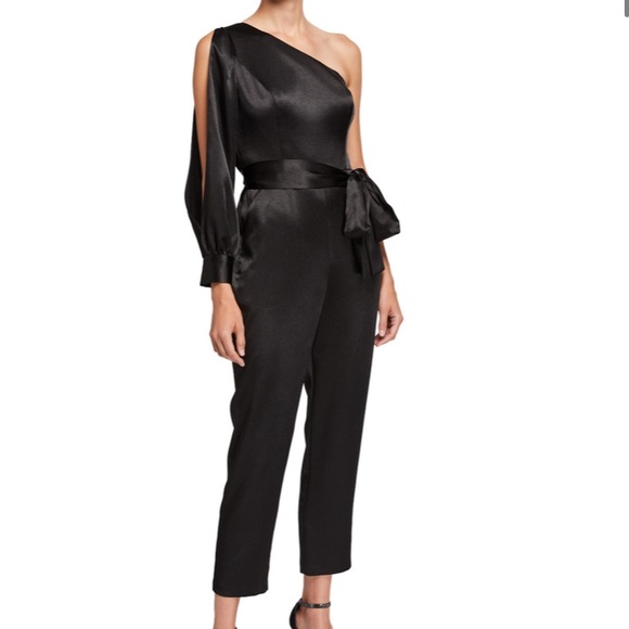 Aidan Mattox Pants - Aidan Mattox
One-Shoulder Liquid Satin Jumpsuit